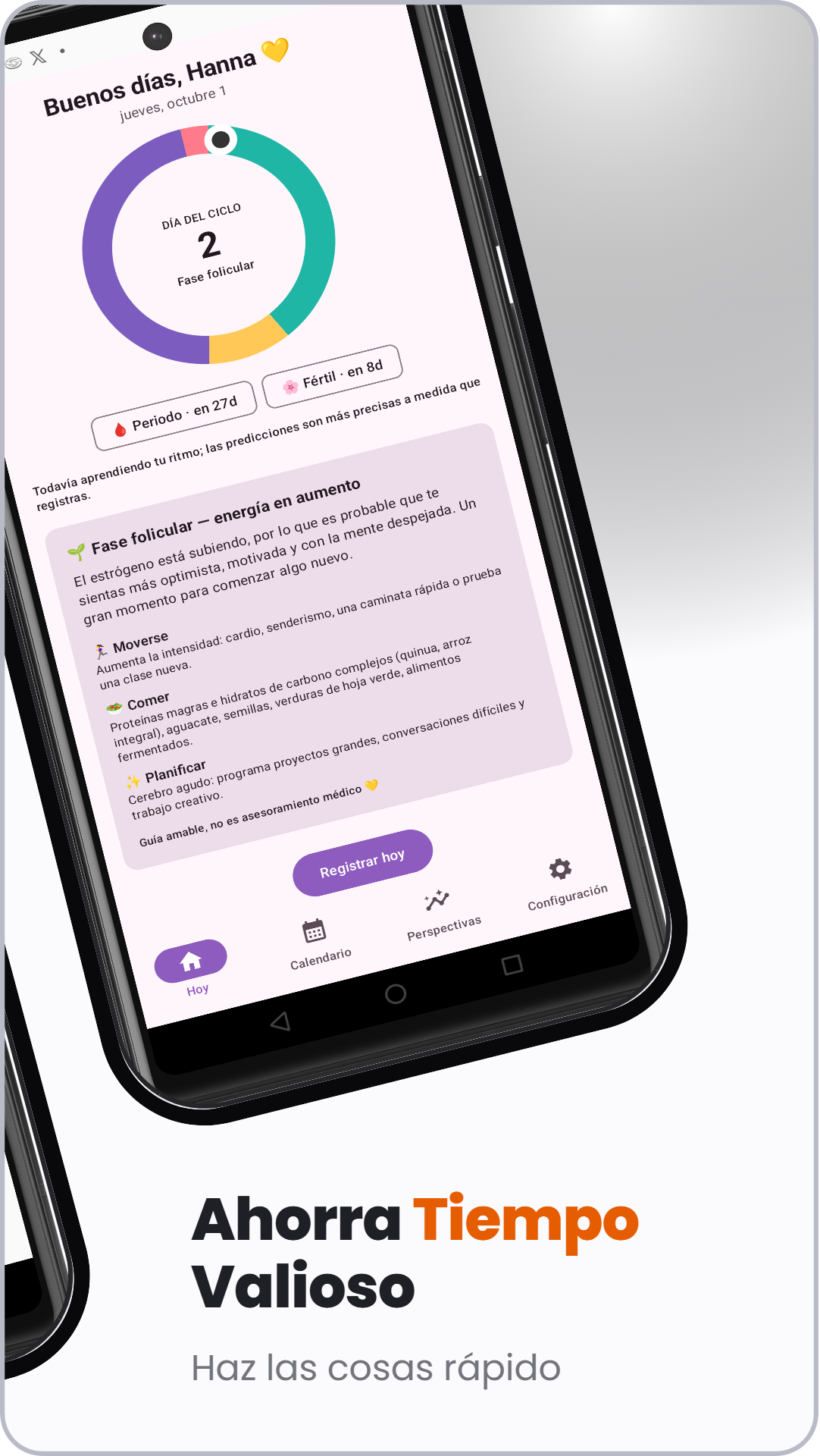 Captura de Fertility: Ciclo y Ovulación