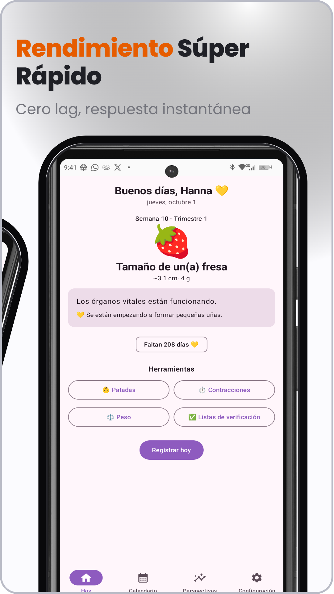 Captura de Fertility: Ciclo y Ovulación